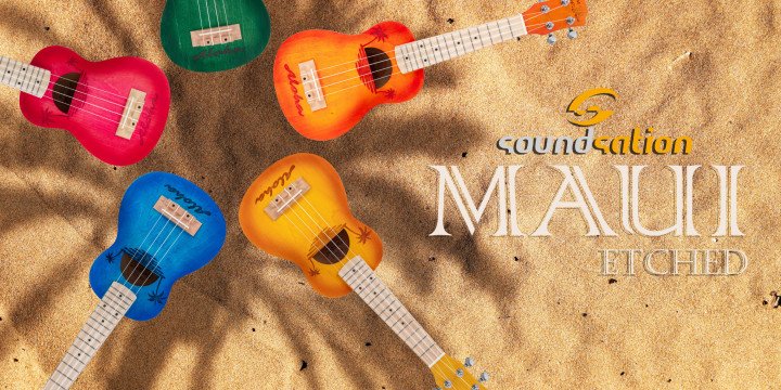 Color your summer with NEW MAUI ETCHED ukuleles!